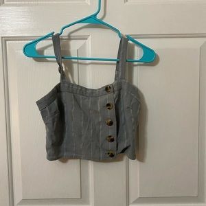 American Eagle Stripped Crop Top Small